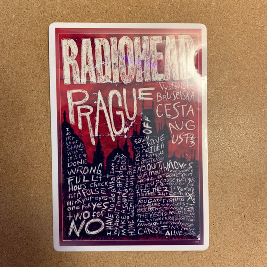 Radiohead - Red Poster Art Sticker