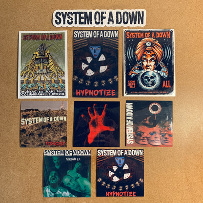 NEW 9pc System of a Down Sticker Pack