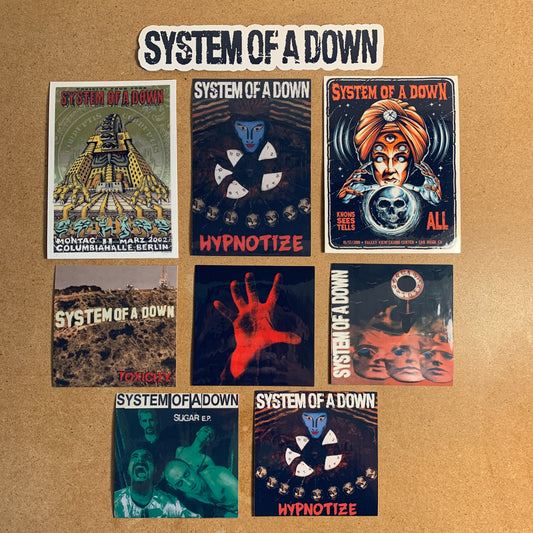 NEW 9pc System of a Down Sticker Pack