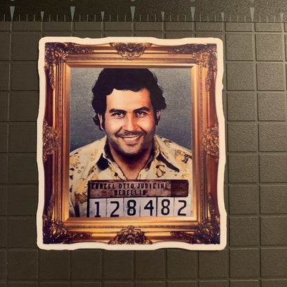 Framed Pablo Escobar Sticker Premium Artistic Decal UV and Water Resistant Sticker Cartel Lifestyle