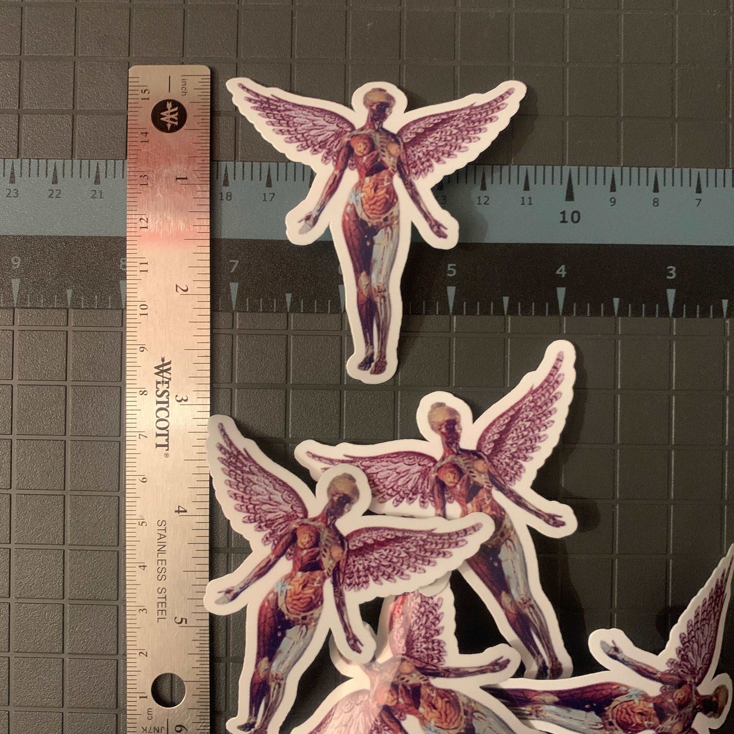 Nirvana Angel Sticker 5 Pack! In Utero Angel Decal Pack 5pcs Ultra Premium Nirvana Stickers UV and Water Resistant!