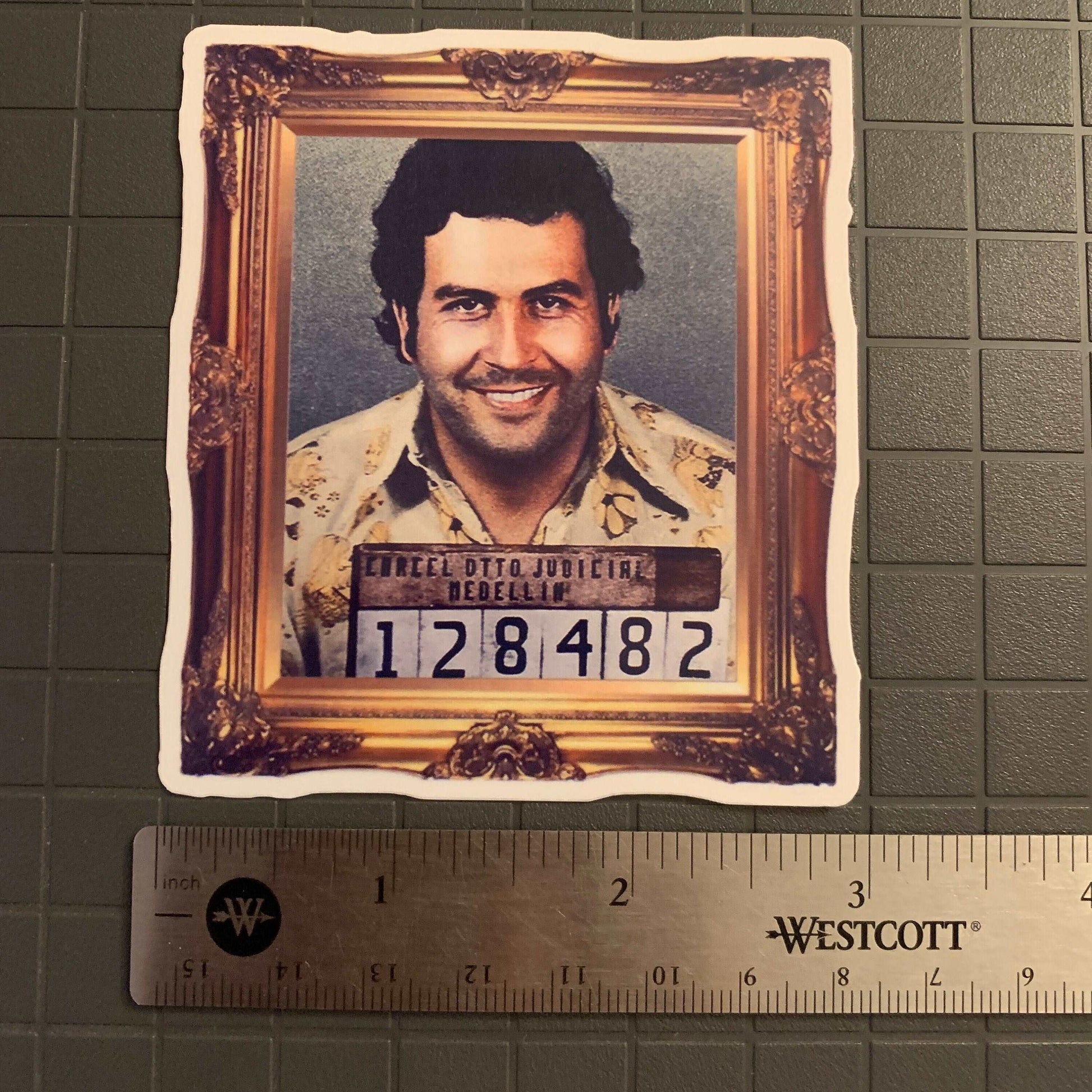 Framed Pablo Escobar Sticker Premium Artistic Decal UV and Water Resistant Sticker Cartel Lifestyle