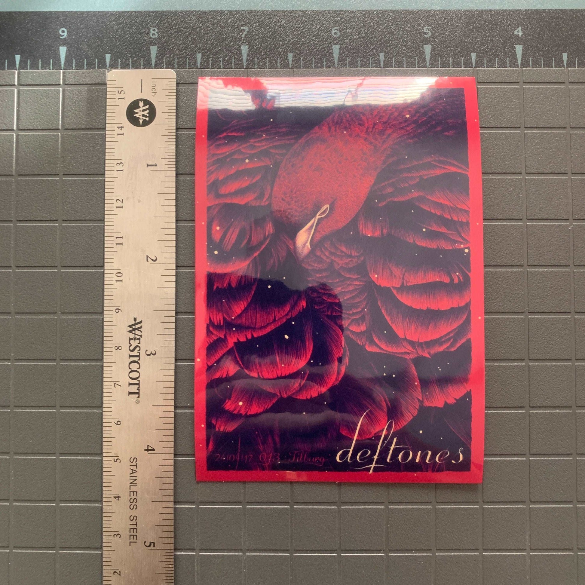 Deftones Red Sticker Ultra Premium Deftones Poster Art Decal UV and Water Resistant Deftones Sticker