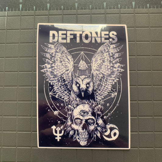 Deftones B&W Owl Sticker! Super Dope Deftones Poster Art Decal Ultra Premium Vinyl UV and Water Resistant