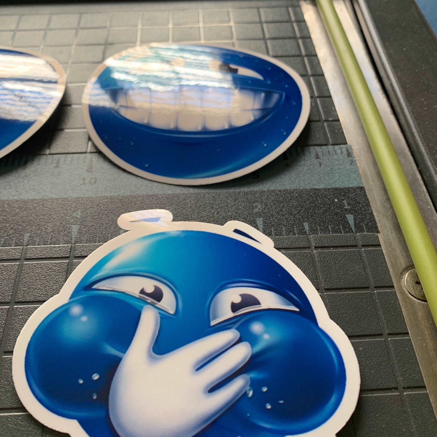 Funny Blue Emoji Sticker Pack - Premium TikTok Emoji Decals UV and Water Resistant