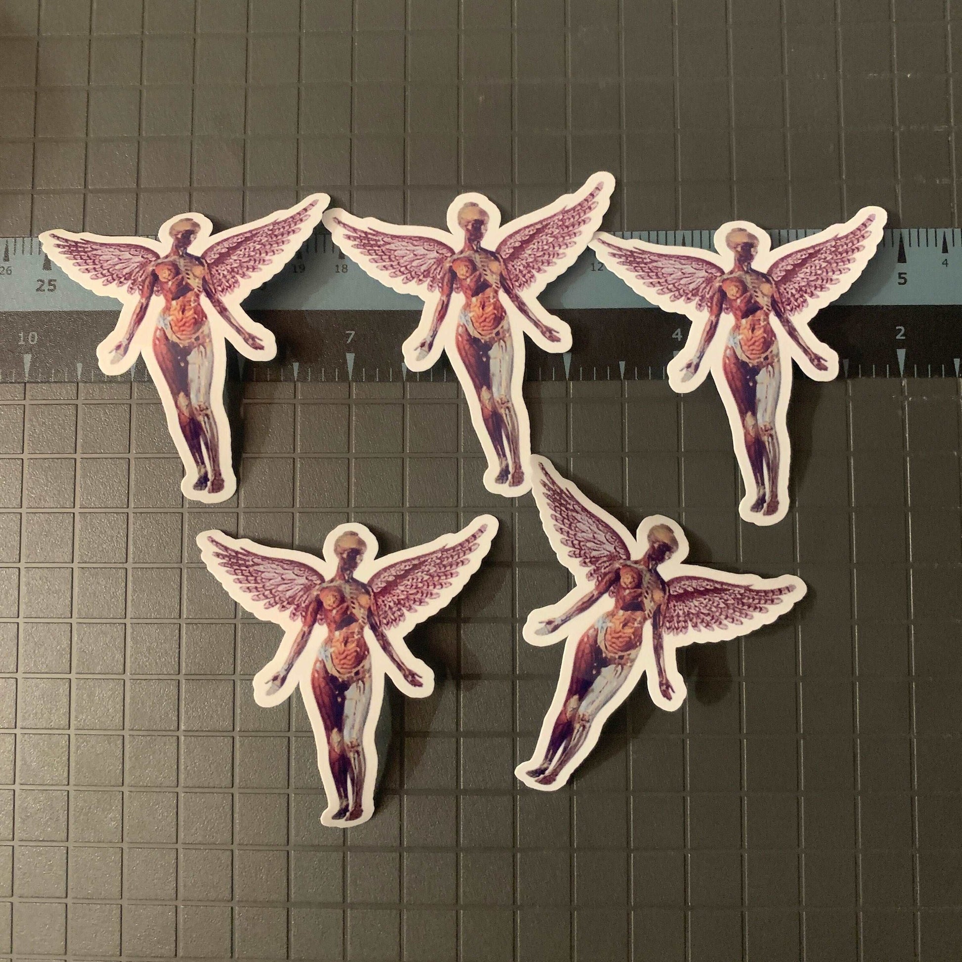 Nirvana Angel Sticker 5 Pack! In Utero Angel Decal Pack 5pcs Ultra Premium Nirvana Stickers UV and Water Resistant!