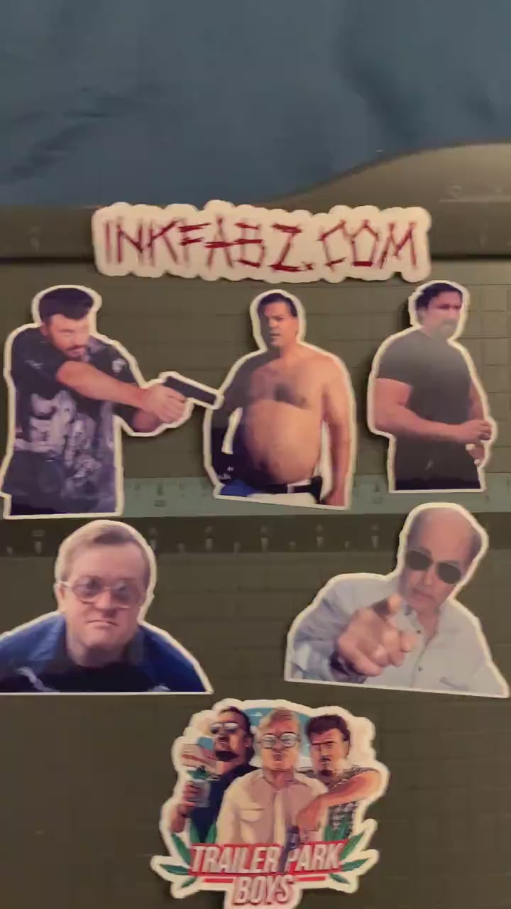 Trailer Park Boys Sticker Pack! Ultra Premium TPB Sticker Pack Feat. Ricky, Julian, Bubbles, Randy, & Lahey! UV and Water Resistant