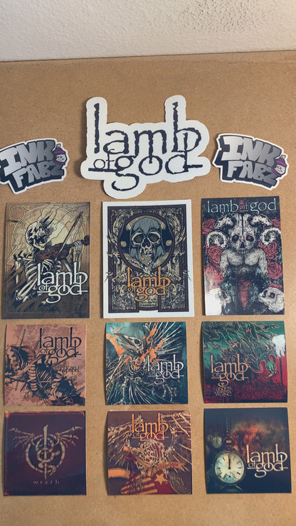 NEW 10pc Lamb of God Sticker Pack