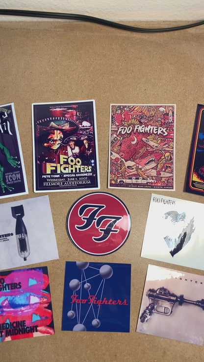 10pc Foo Fighters Sticker Pack