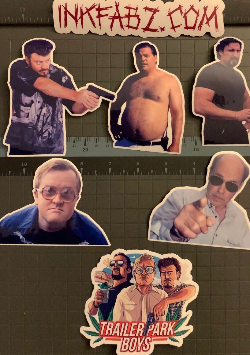 Trailer Park Boys Sticker Pack! Ultra Premium TPB Sticker Pack Feat. Ricky, Julian, Bubbles, Randy, & Lahey! UV and Water Resistant